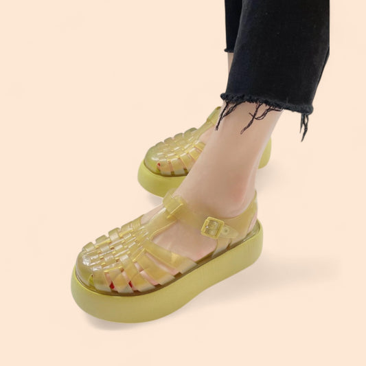 Sandalias Amarillas Plataforma Urban Flow