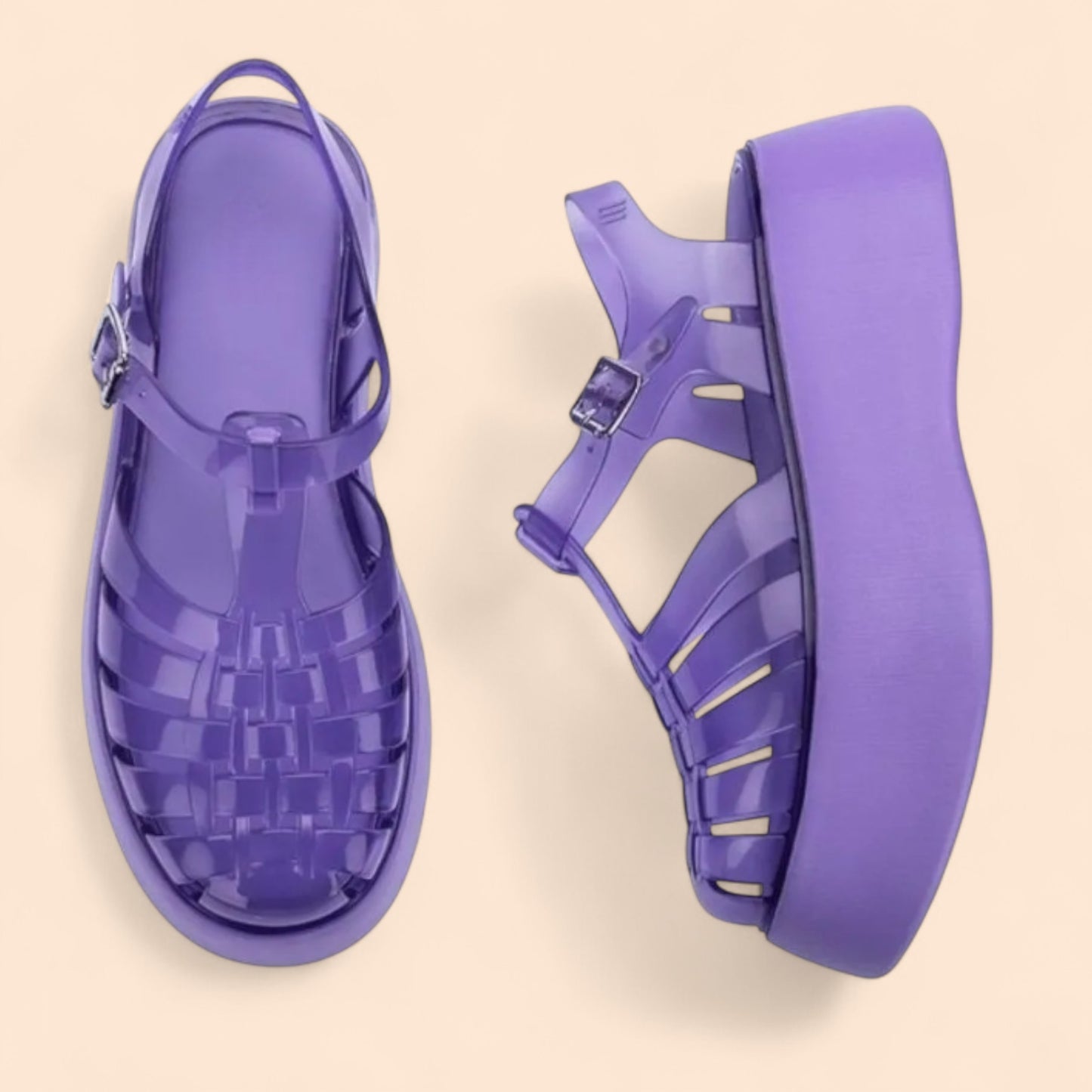 Sandalias Moradas Plataforma Melissa