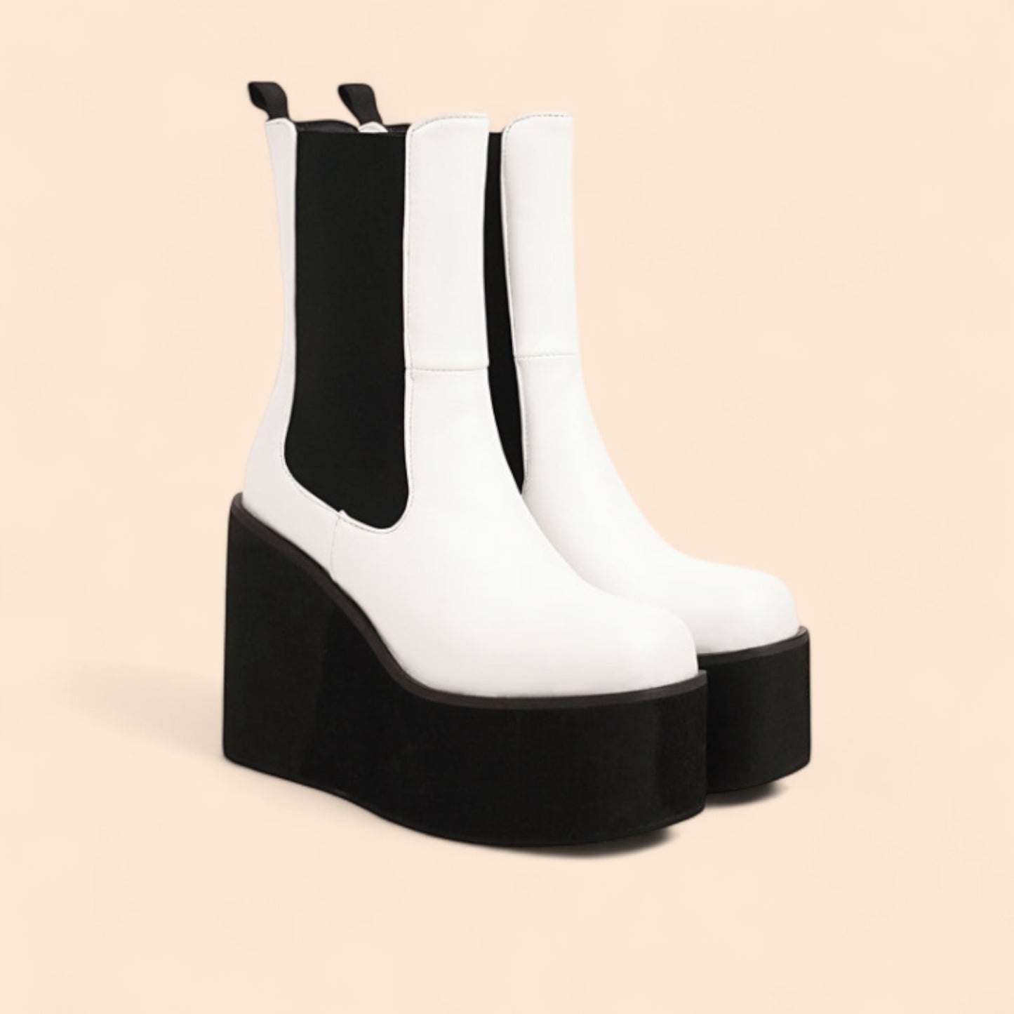 Botine Blancos Plataforma Tempestad
