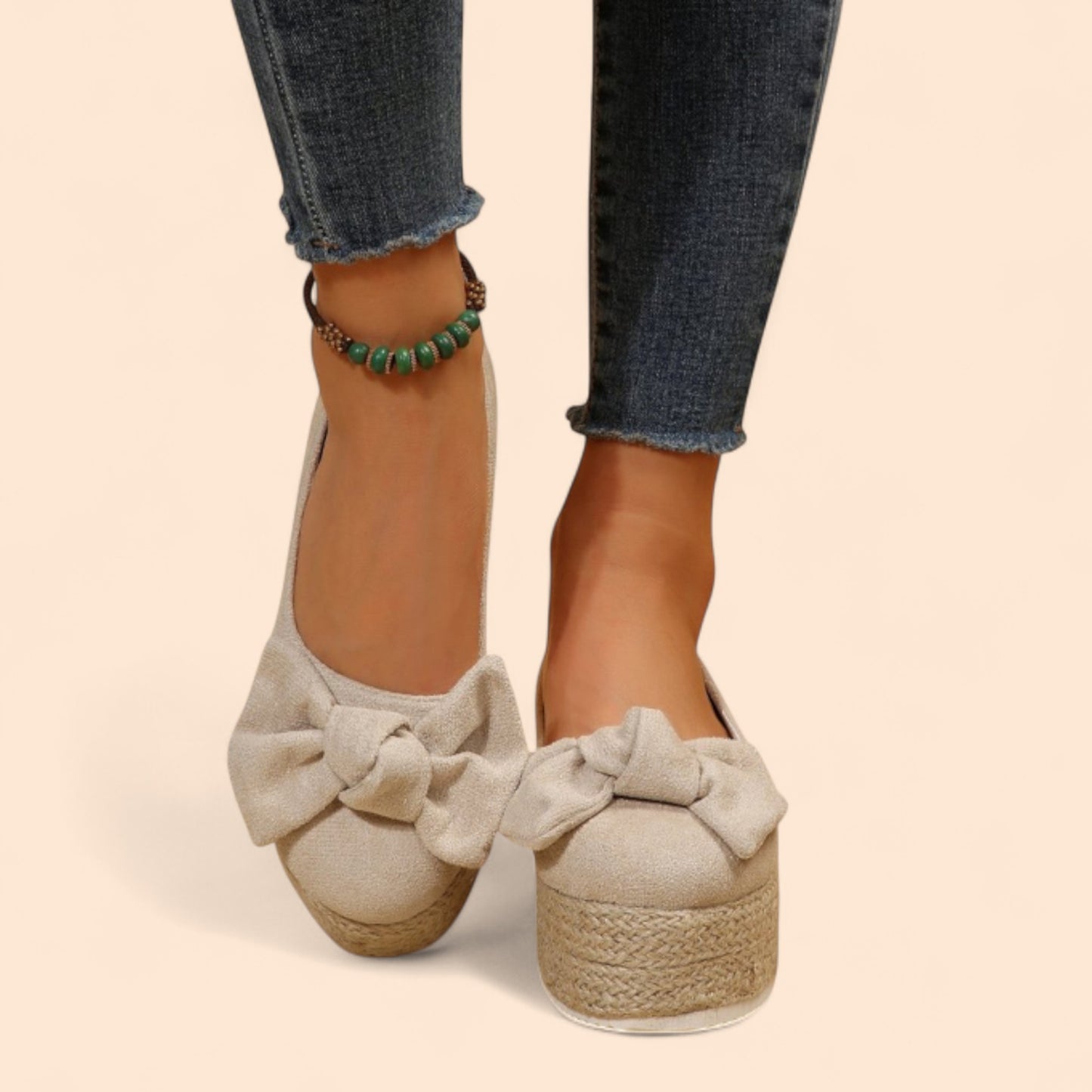 Sandalias Plataforma Beige Dulzura