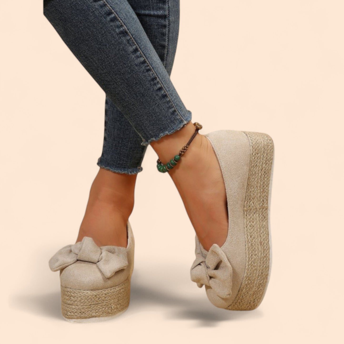 Sandalias Plataforma Beige Dulzura