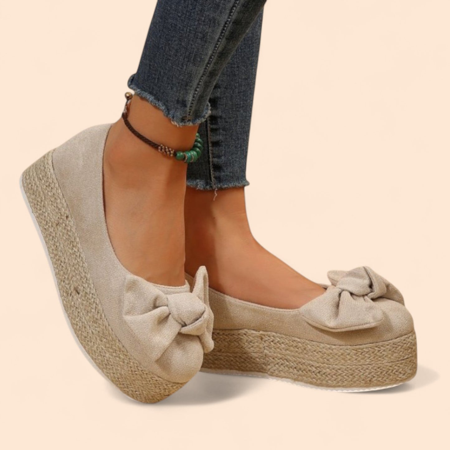 Sandalias Plataforma Beige Dulzura