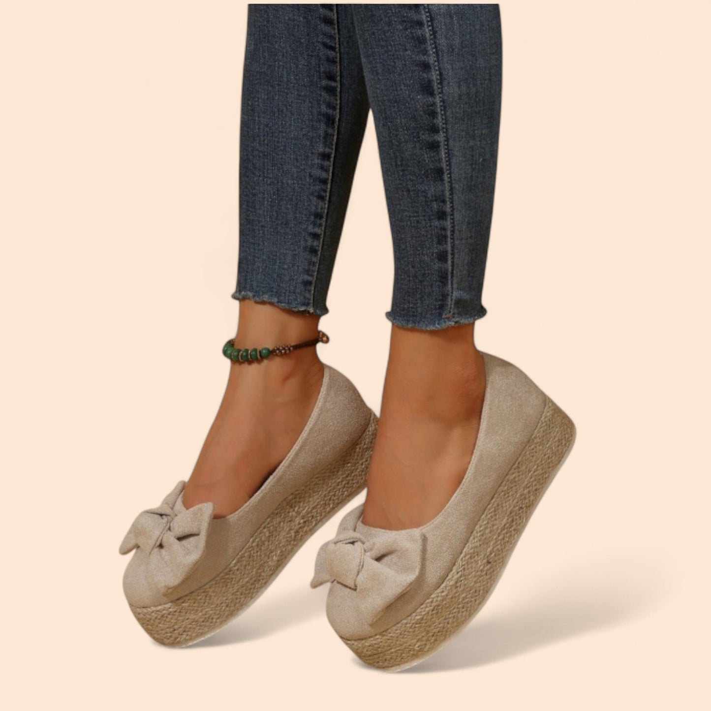 Sandalias Plataforma Beige Dulzura
