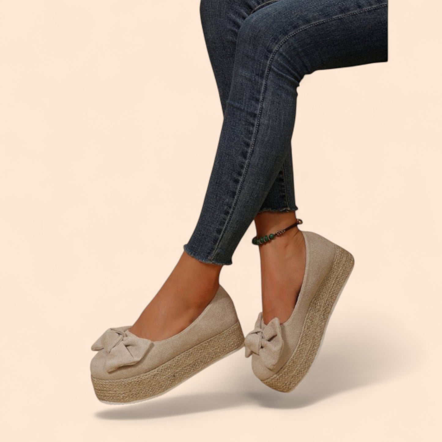 Sandalias Plataforma Beige Dulzura
