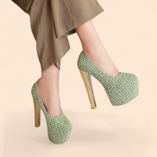 Sandalias Plataforma Verdes Soberana