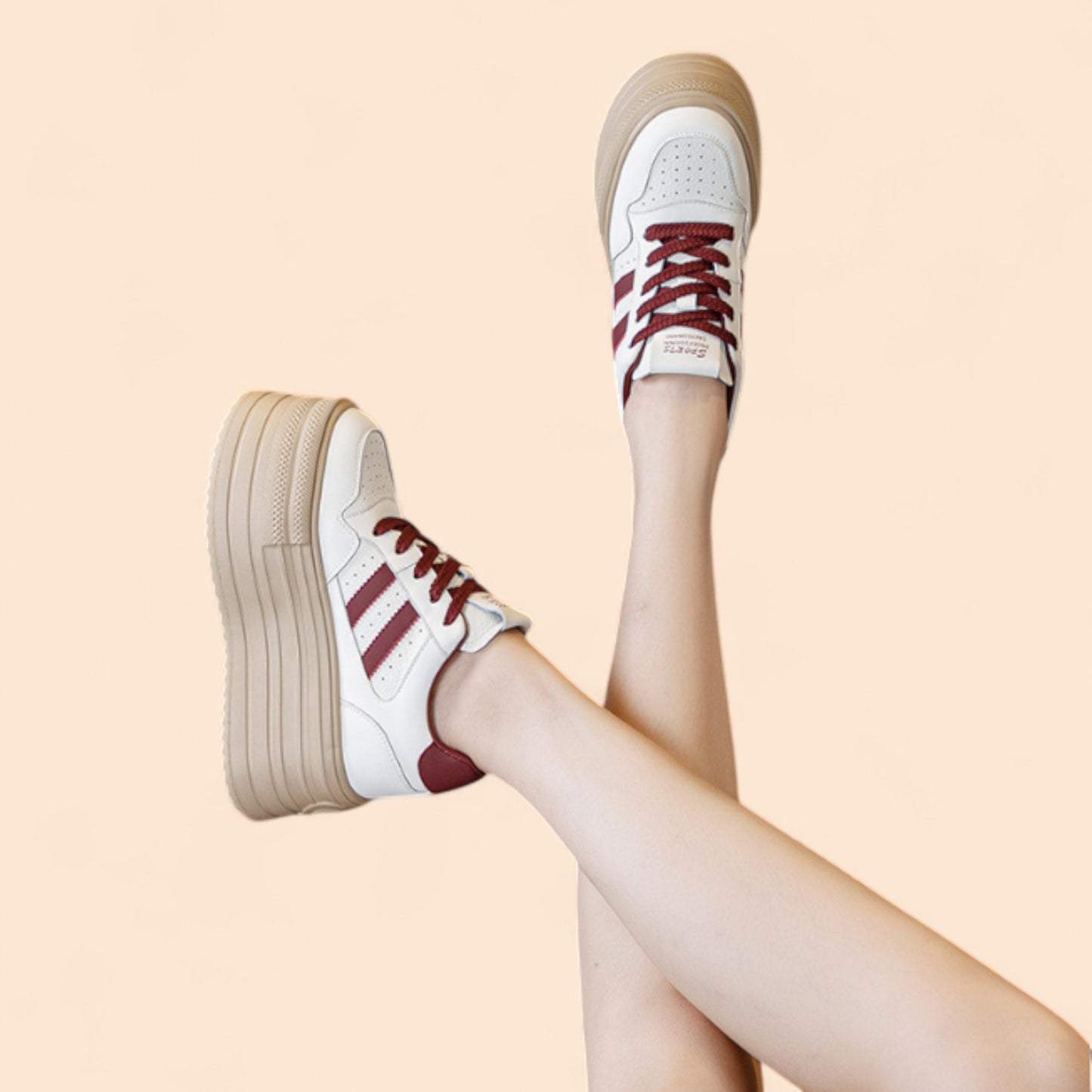 Zapatillas Rojas Mujer Plataforma Euforia