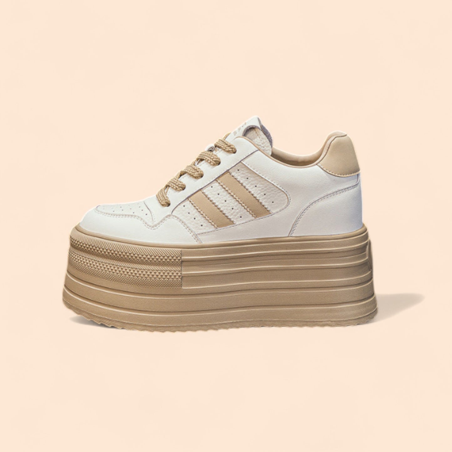 Zapatillas Beige Plataforma Mujer Euforia