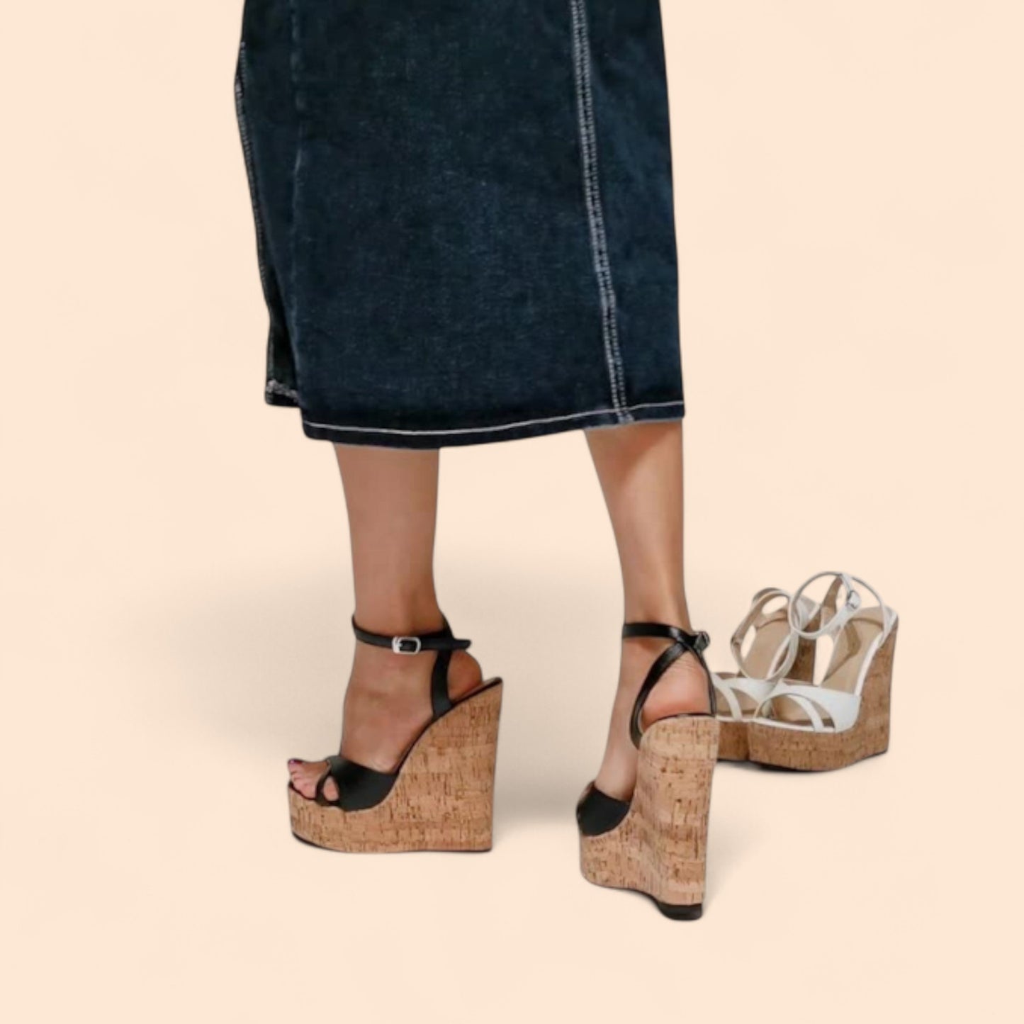 Sandalias Negras Plataforma Elegancia Extrema