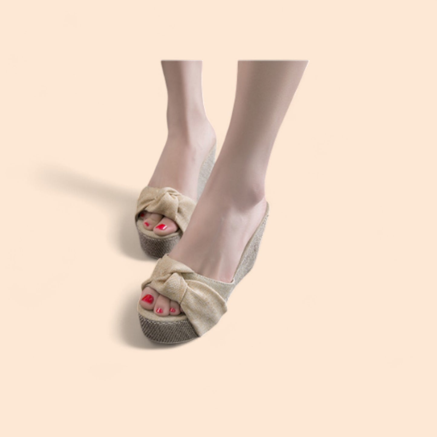 Sandalias Plataforma Beige Aura Natural