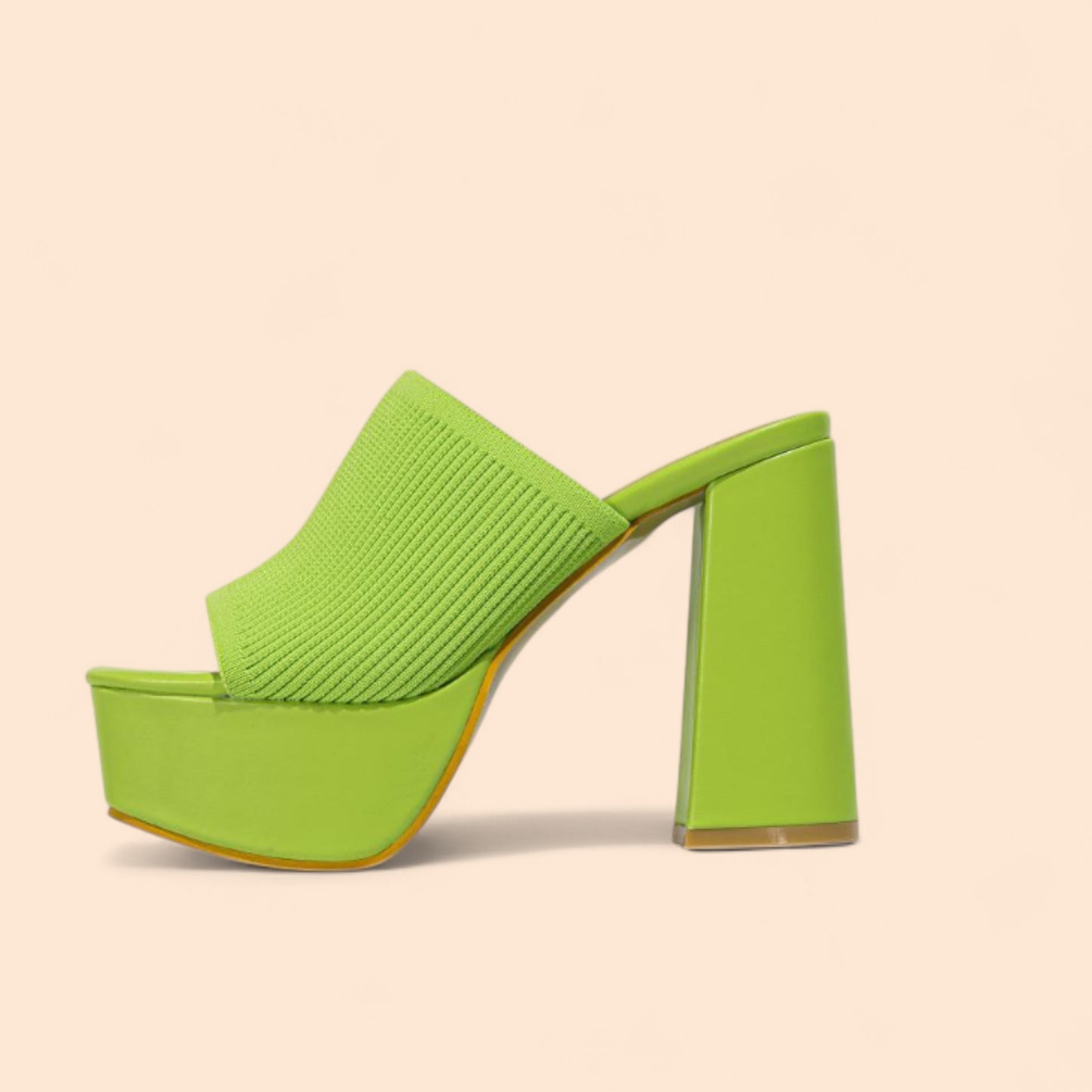 Sandalias Plataforma Verdes Lime Rush