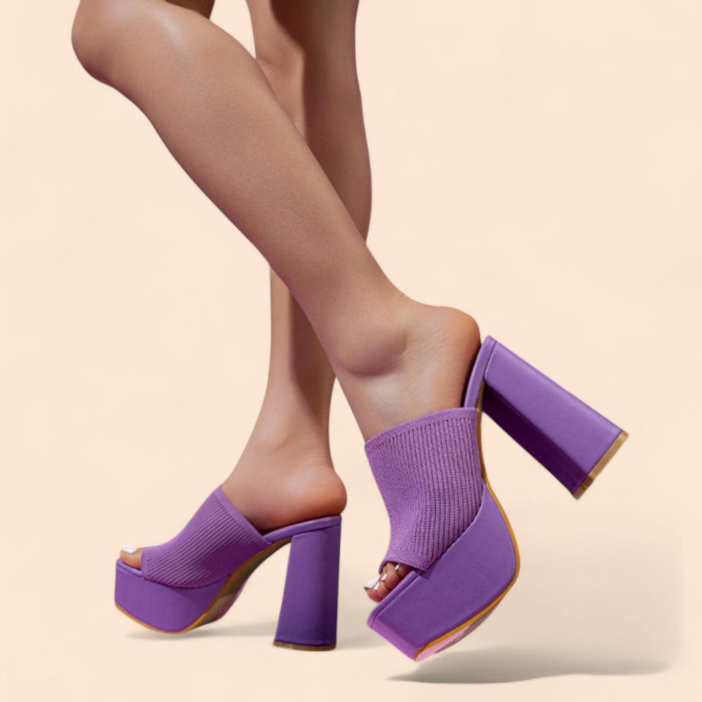 Sandalias Moradas Plataforma Purple Mood
