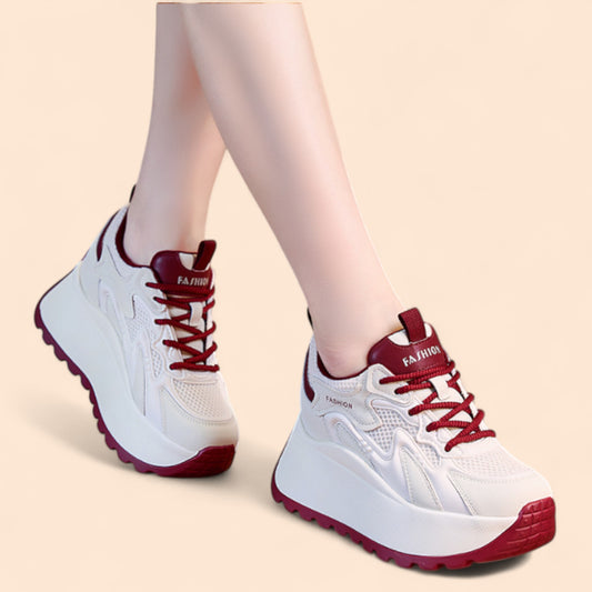 Zapatillas Rojas Mujer Plataforma Rubí Activo