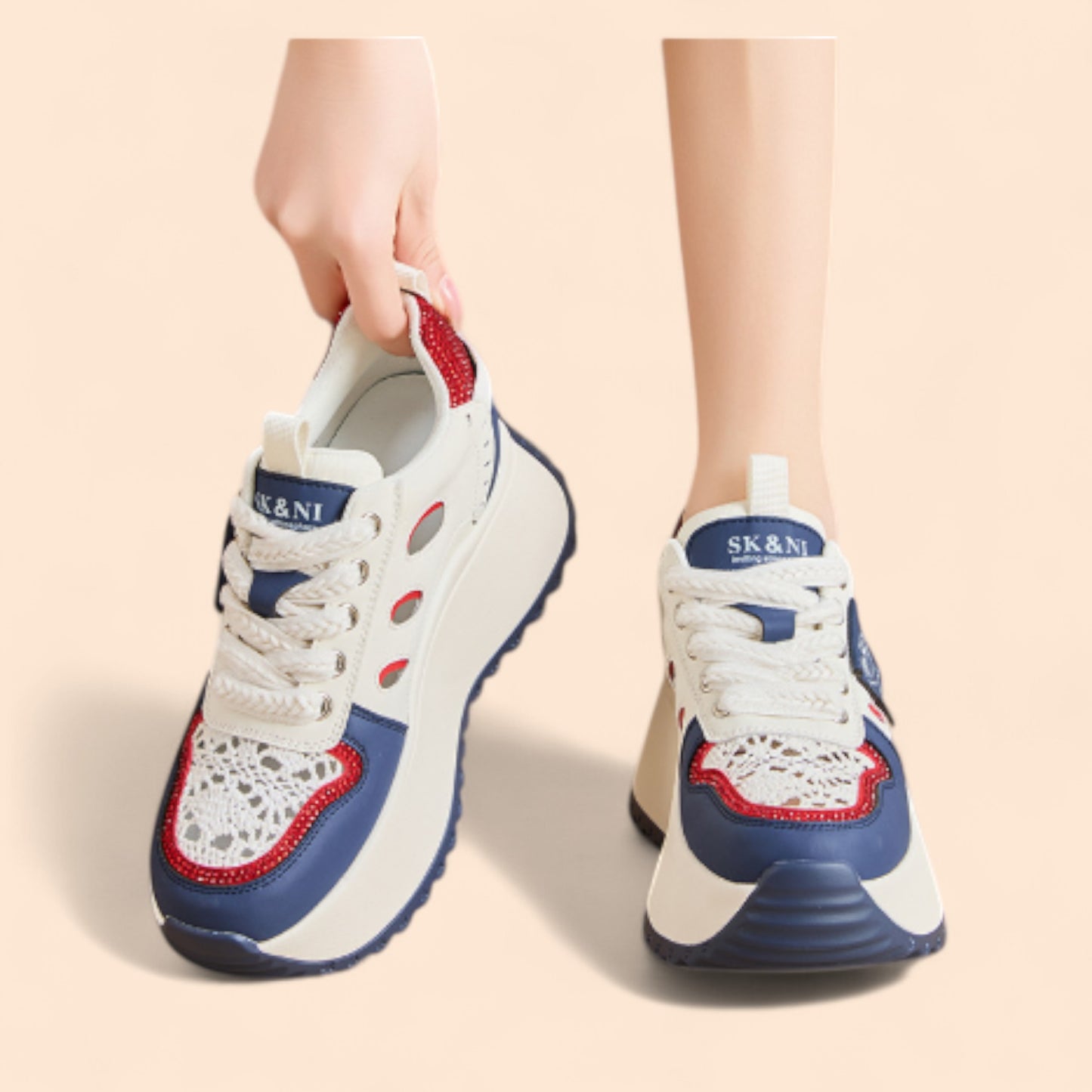 Zapatillas Azules Plataforma Azul Activa