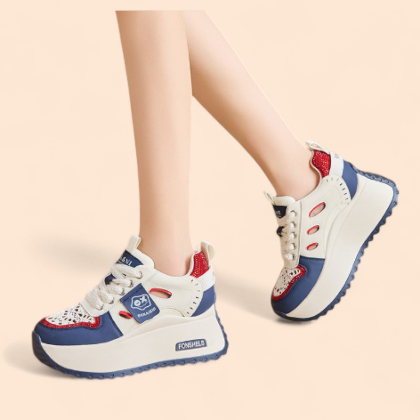 Zapatillas Azules Plataforma Azul Activa