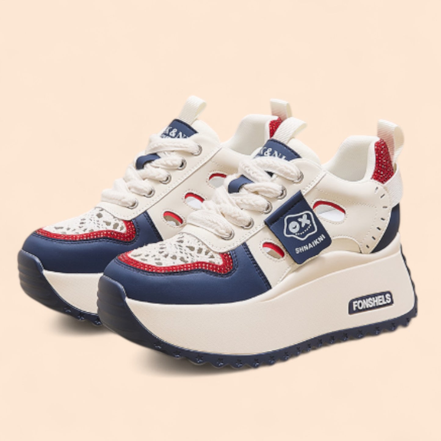 Zapatillas Azules Plataforma Azul Activa