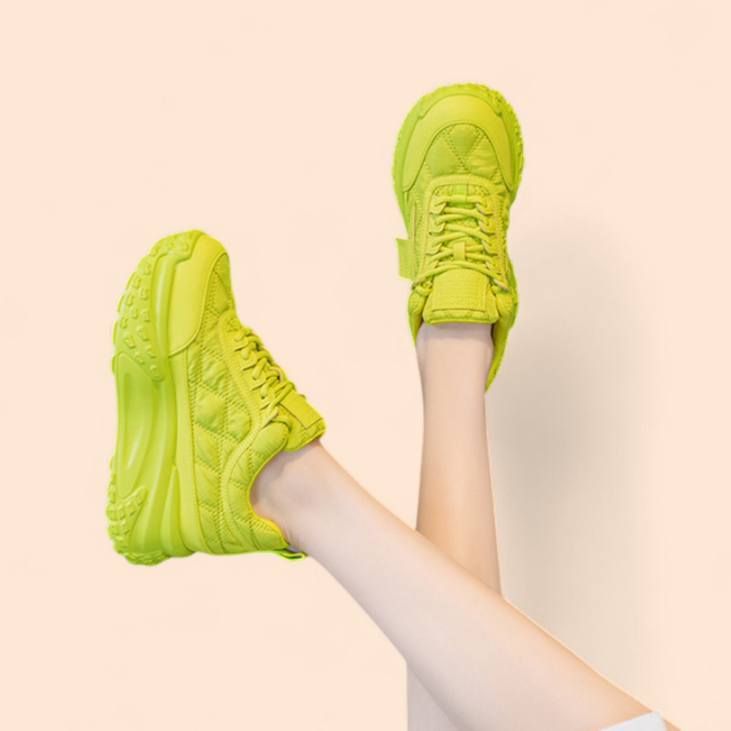 Zapatillas Plataforma Verdes Verde Neon
