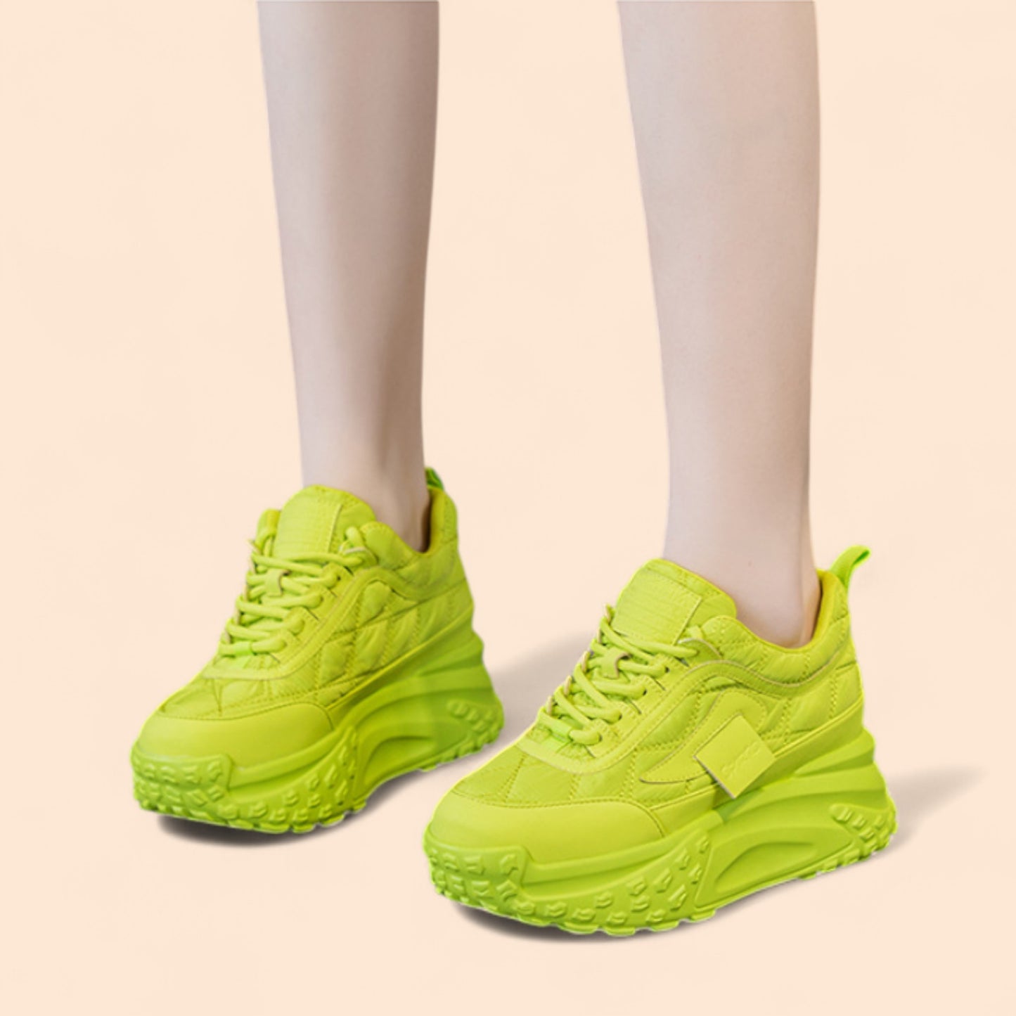 Zapatillas Plataforma Verdes Verde Neon