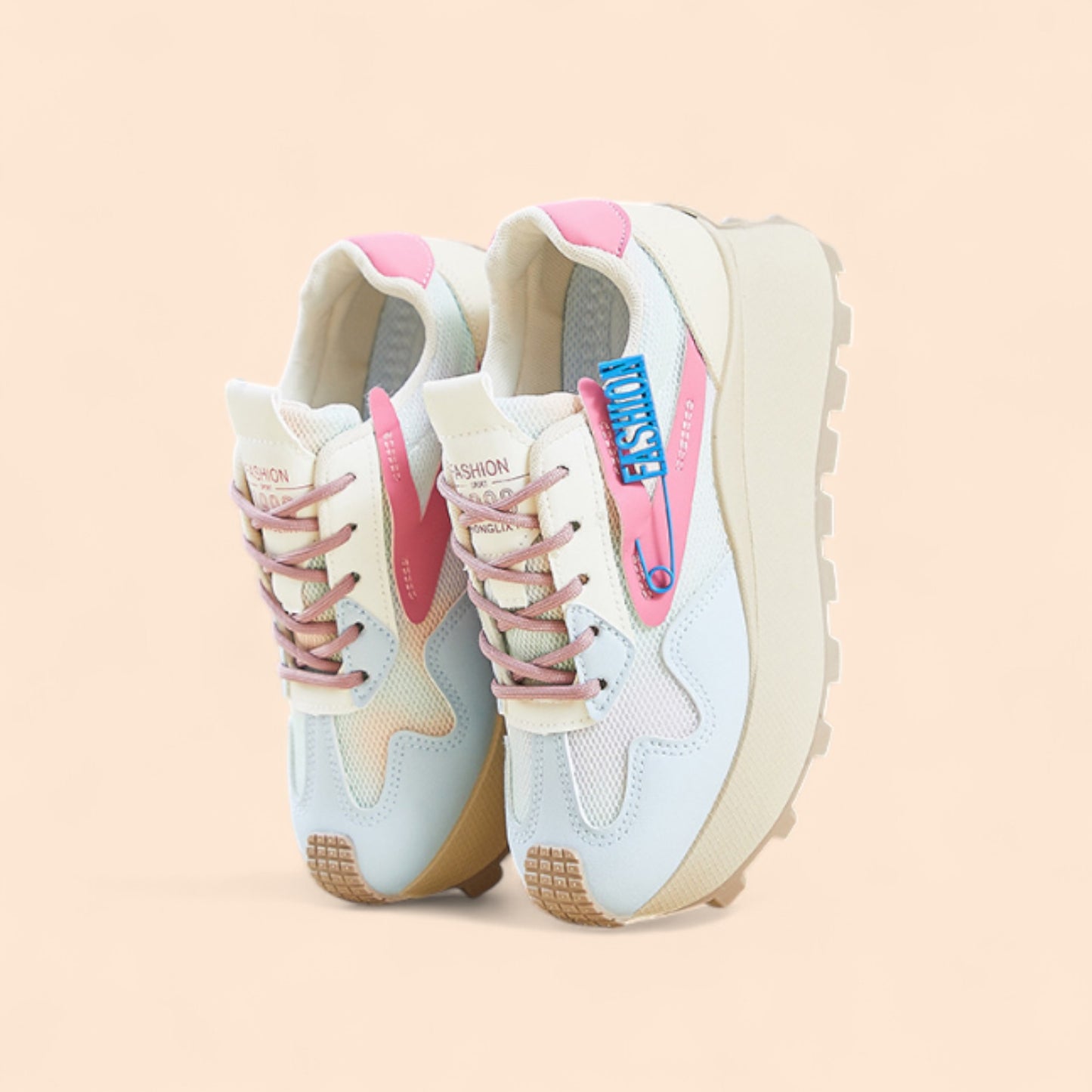 Zapatillas Azules Plataforma Cielo Retro