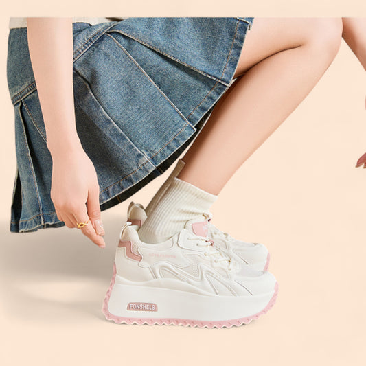 Zapatillas Rosas Plataforma Rosa Nube