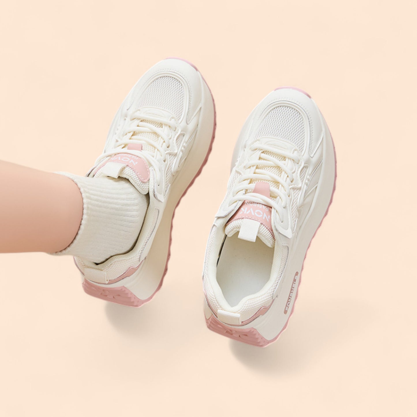Zapatillas Rosas Plataforma Rosa Nube