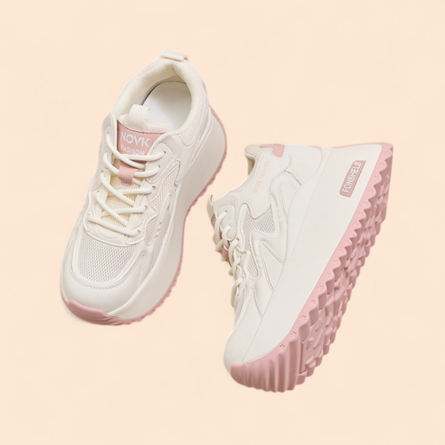 Zapatillas Rosas Plataforma Rosa Nube