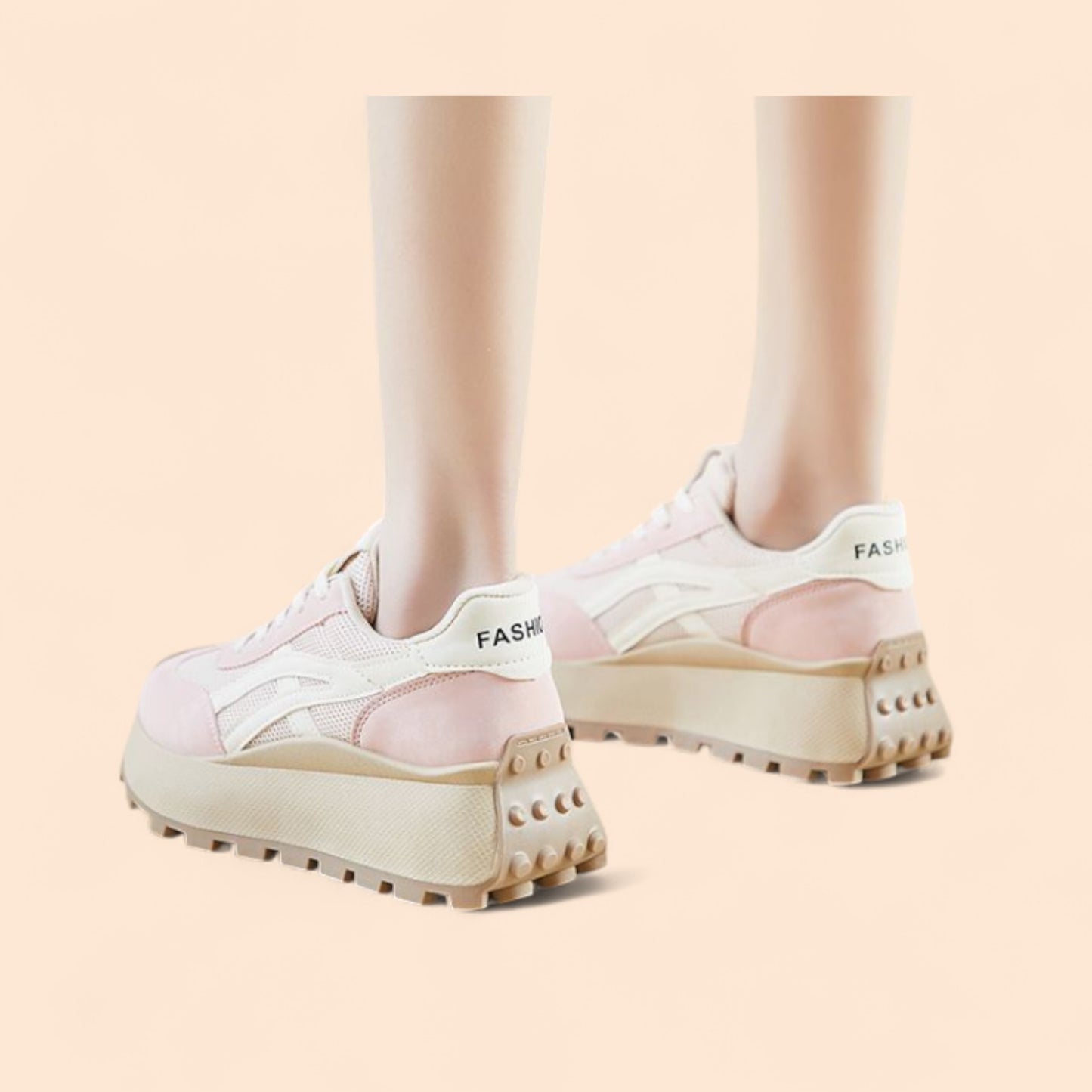 Zapatillas Rosas Plataforma Rosa Vintage