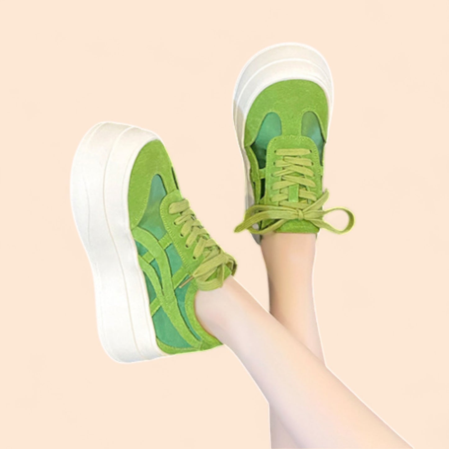 Zapatillas Plataforma Verdes Verde Vital