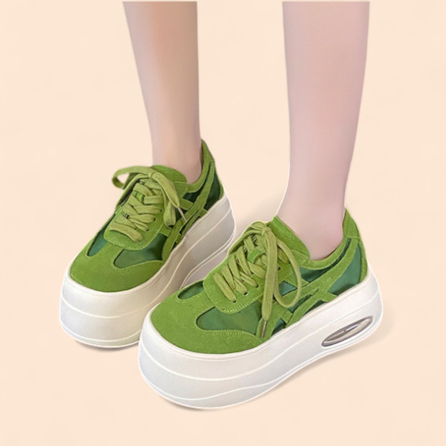 Zapatillas Plataforma Verdes Verde Vital