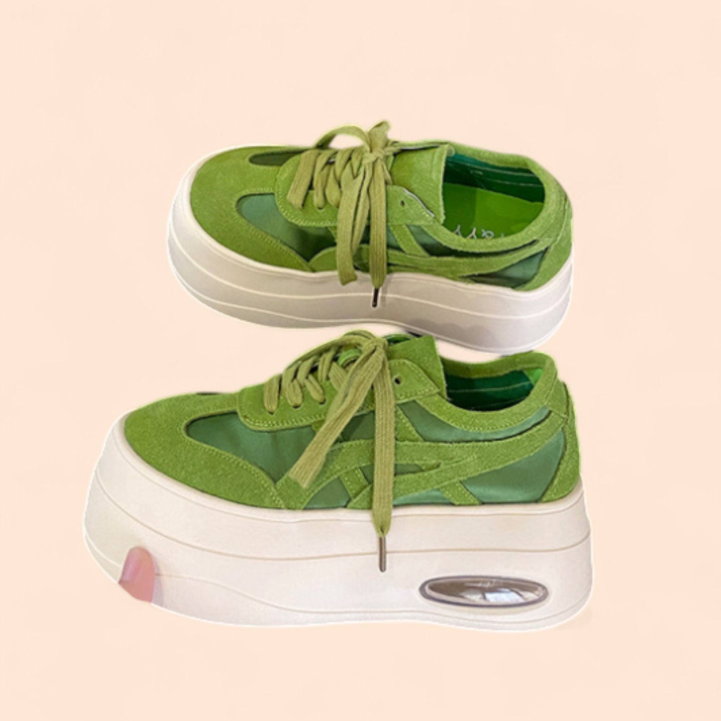 Zapatillas Plataforma Verdes Verde Vital