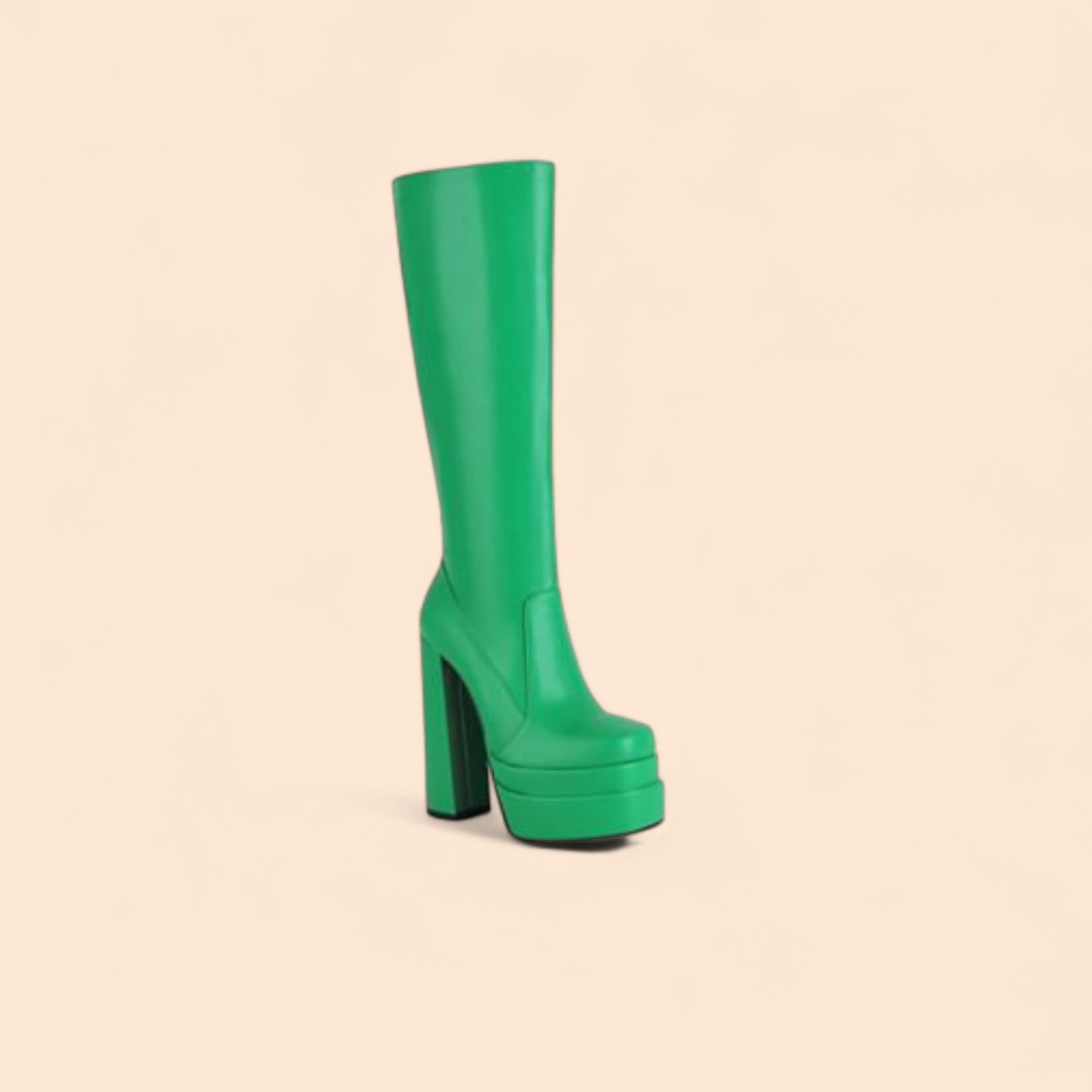 Botas Verdes Plataforma Esmeralda Rebelde