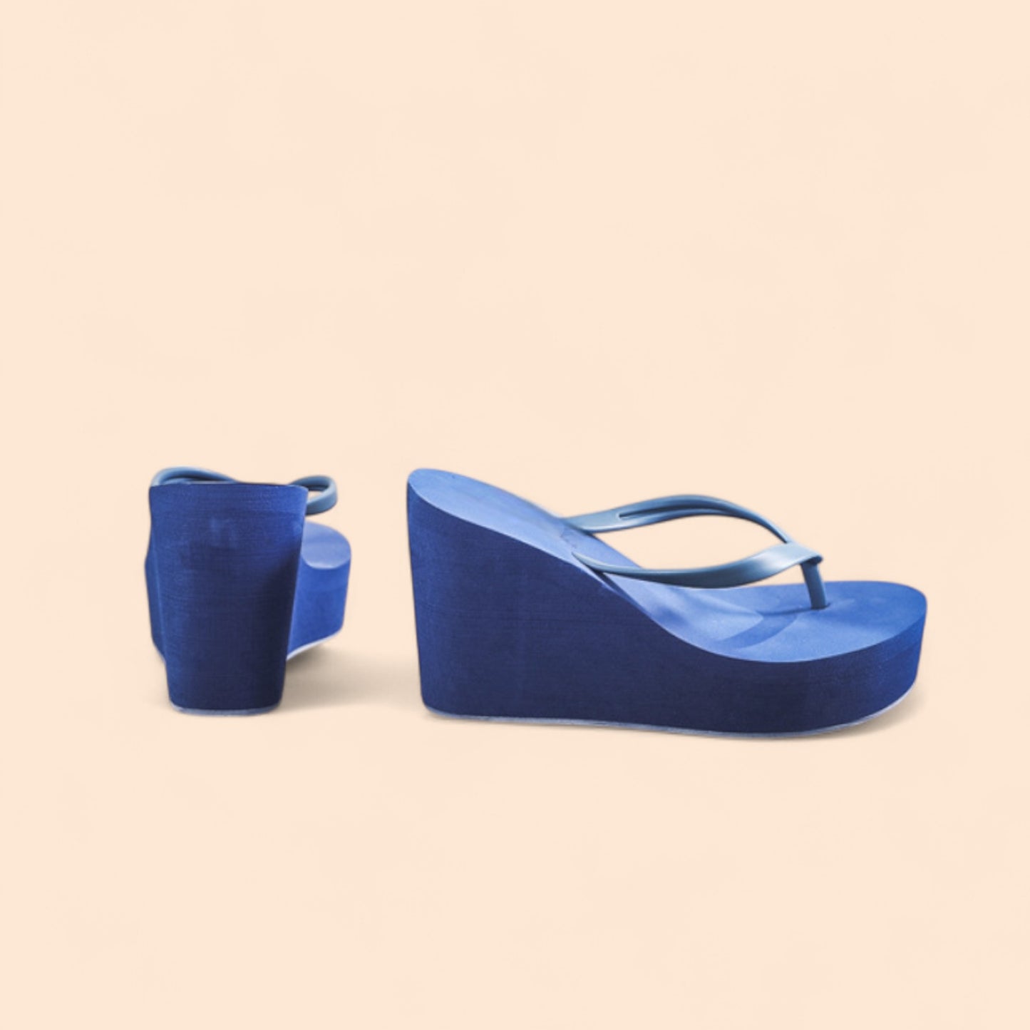Chanclas Azules Plataforma Azul Costa