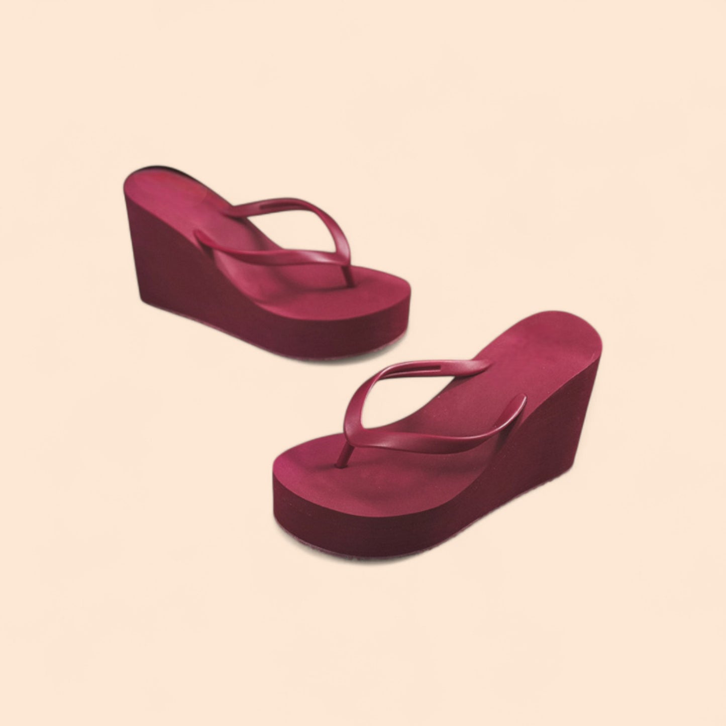 Chanclas Rojas Plataforma Roja Brava