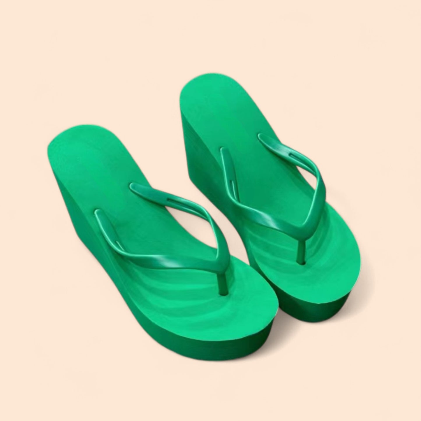 Chanclas con Plataforma Verdes Verde Ola