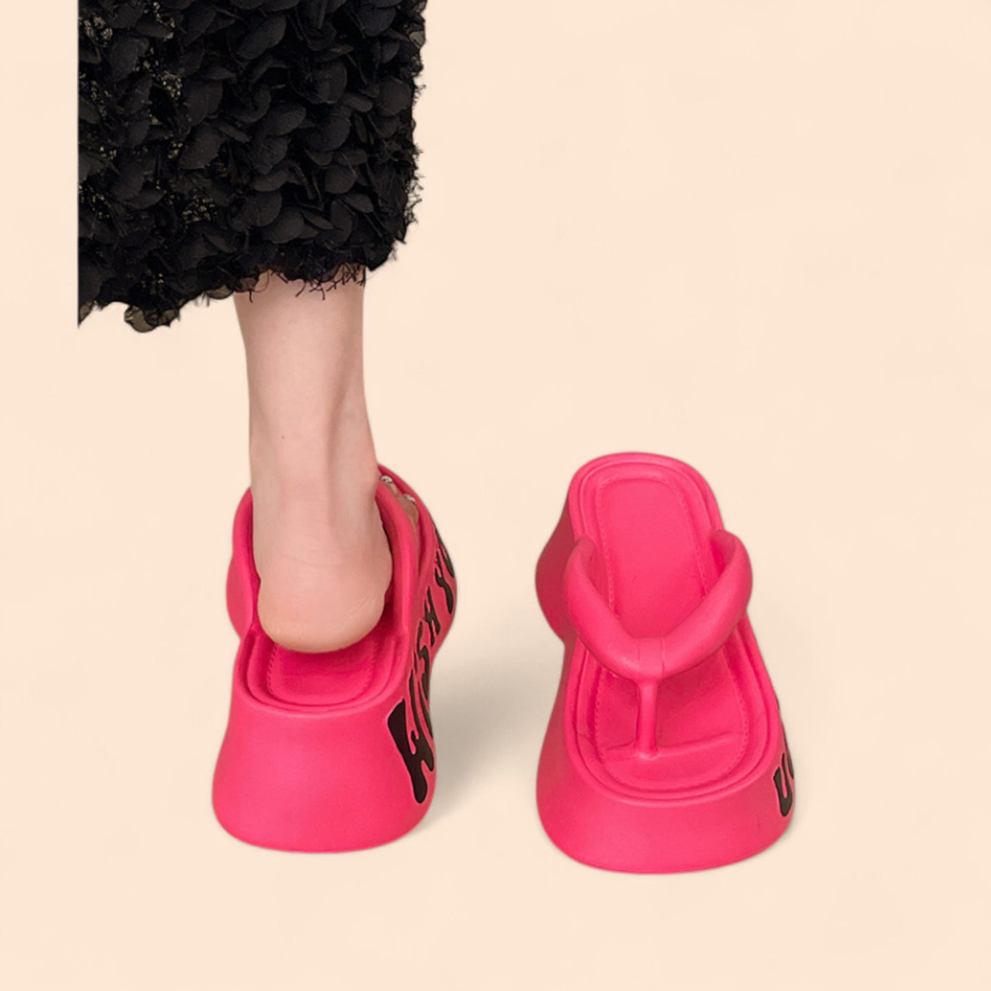 Chanclas Rojas Plataforma Roja Street