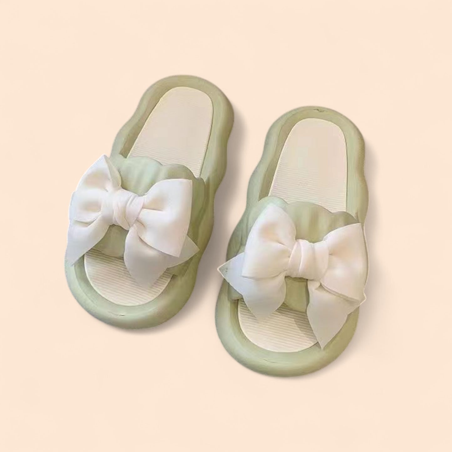 Chanclas con Plataforma Verdes Verde Lazo