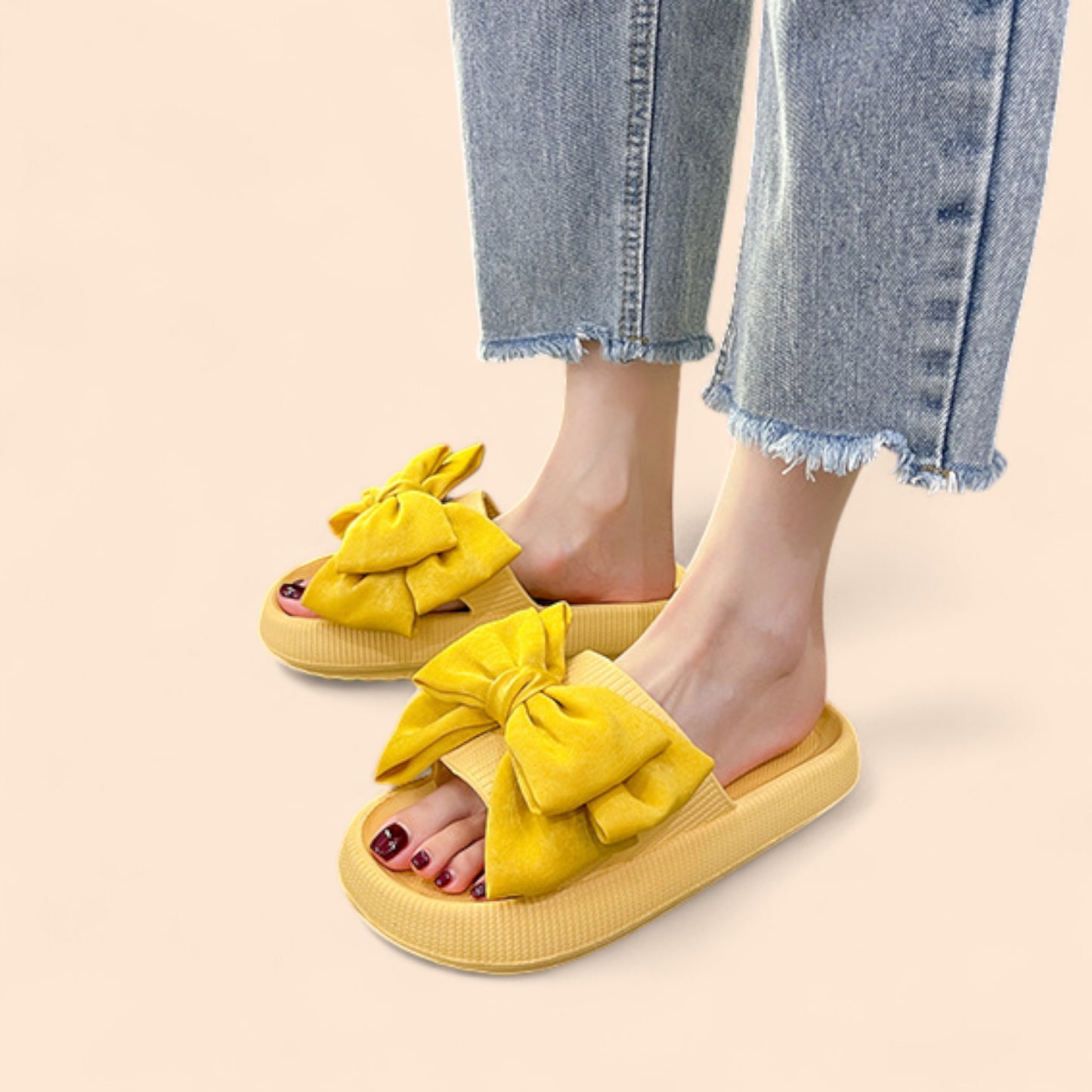 Chanclas Amarillas Plataforma Amarilla Sol