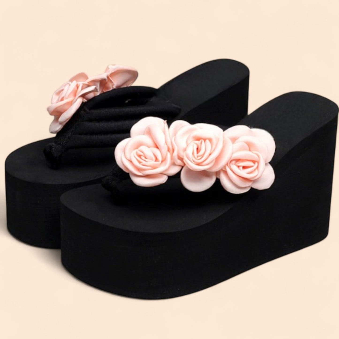 Chanclas Rosas Plataforma Rosa Mística
