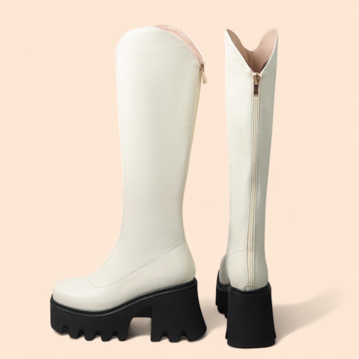 Botas Blancas Plataforma Artica