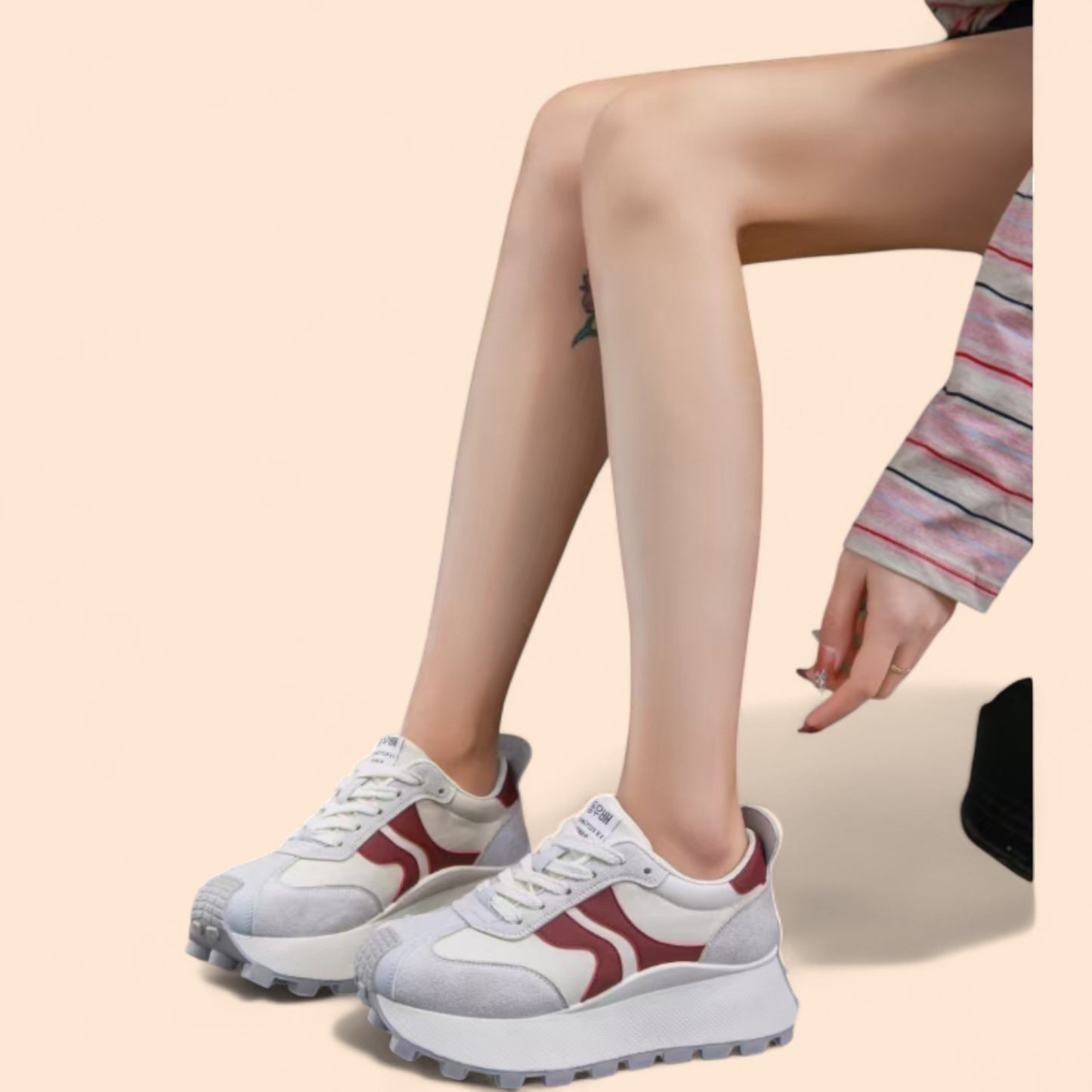 Red Women's Aurora Platform Sneakers 