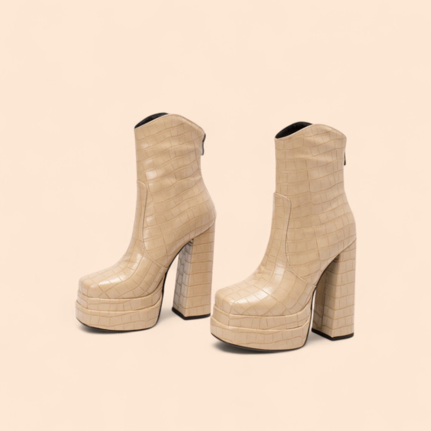 Botines Plataforma Beige Aurela