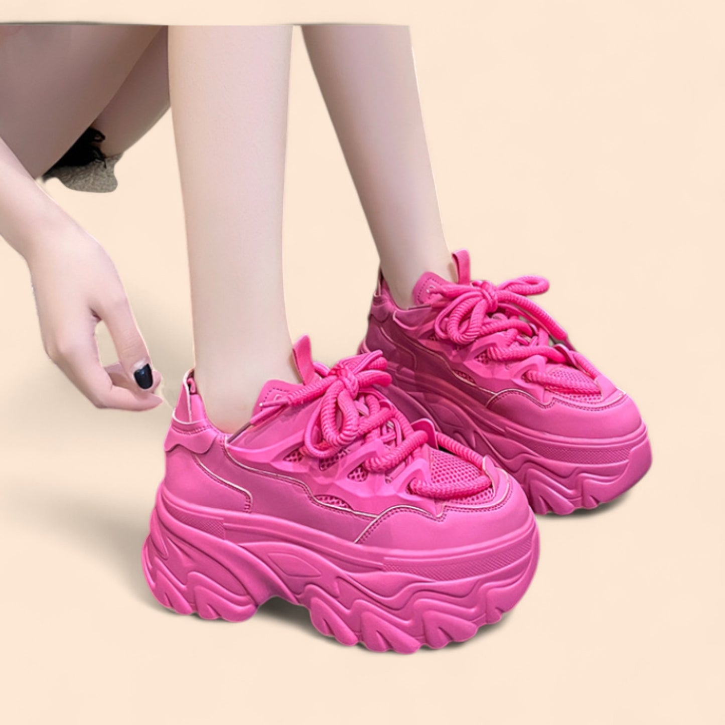 Zapatillas Rosa Plataforma Bubblex