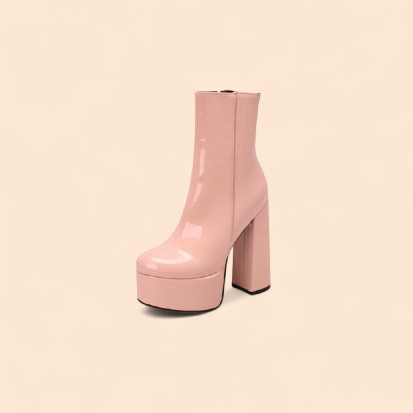 Botines Rosas Plataforma Velveta