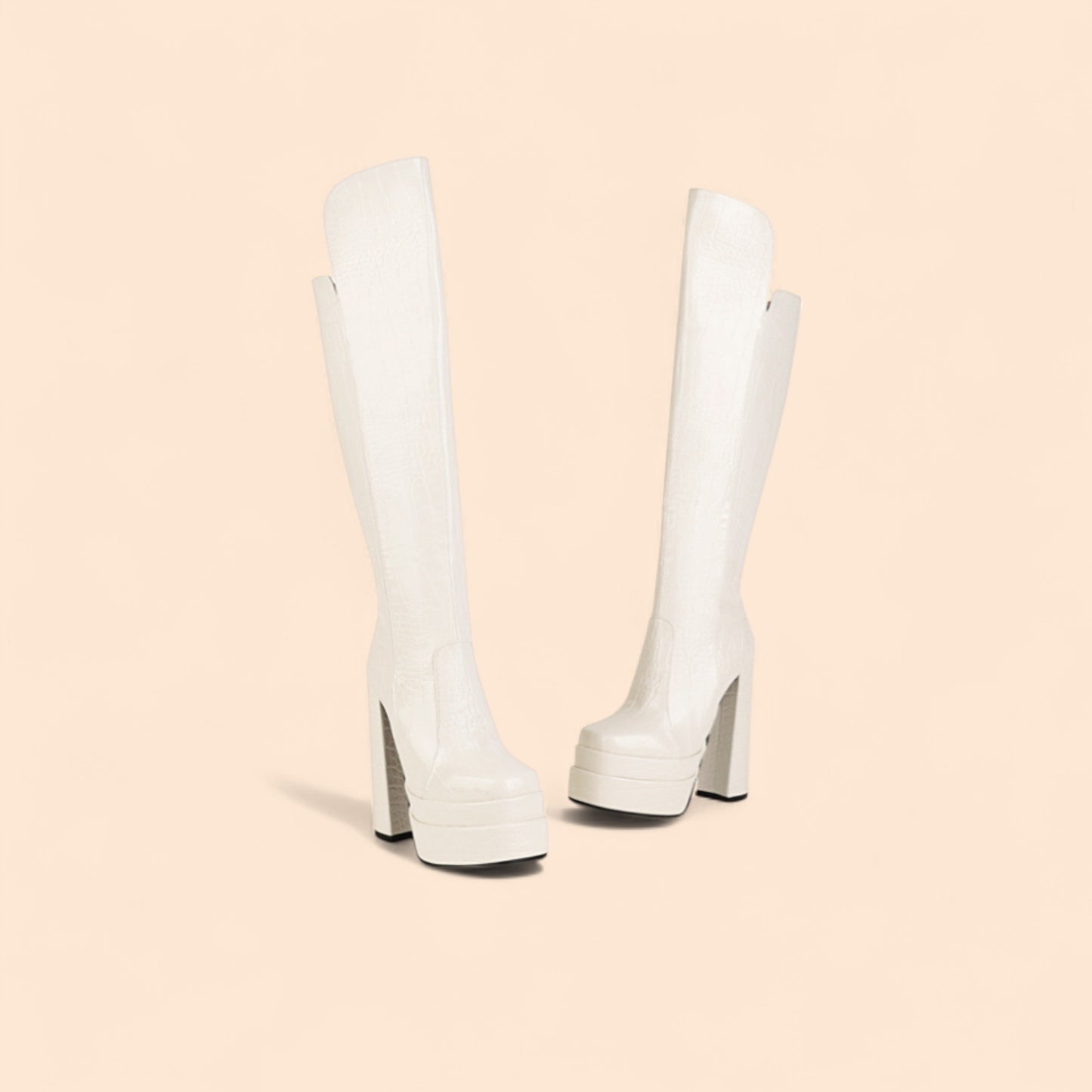 Botas Blancas Plataforma Astral