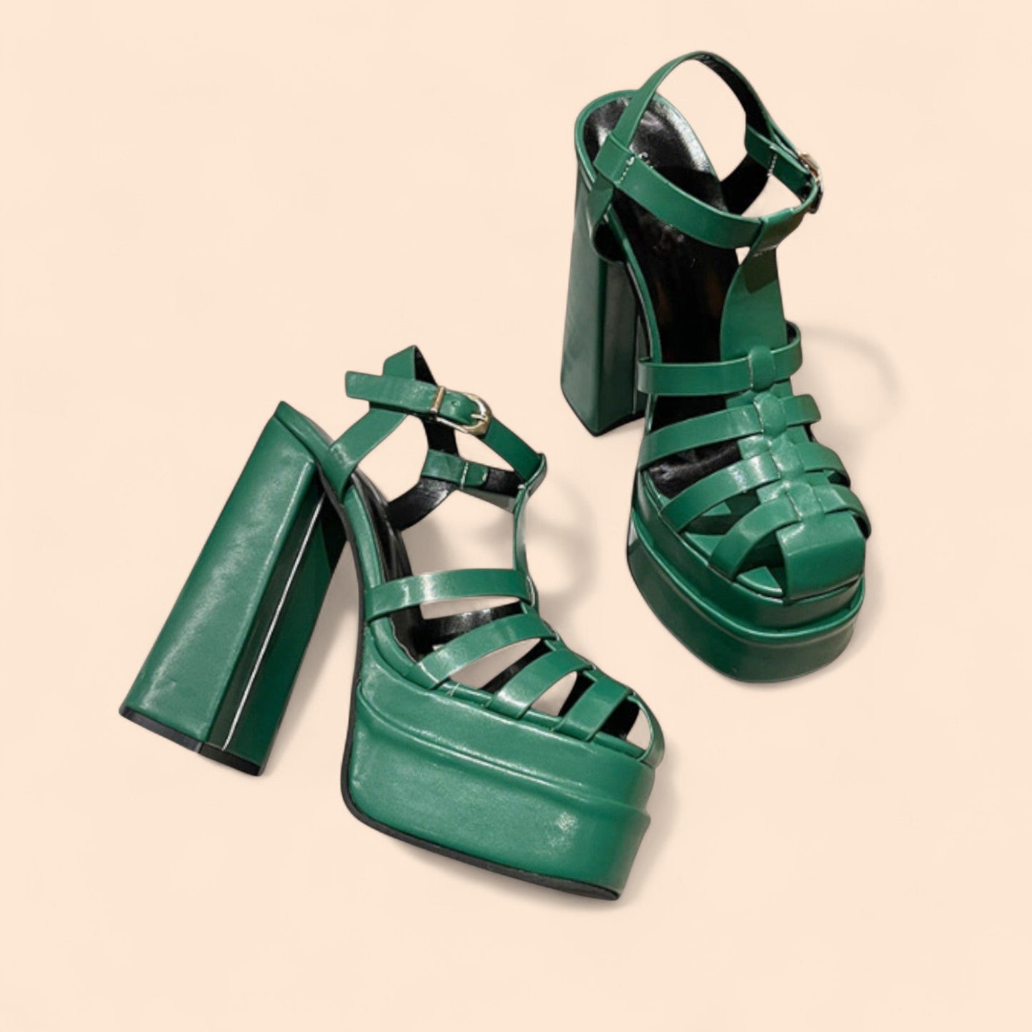 Sandalias Plataforma Verdes Power Chic