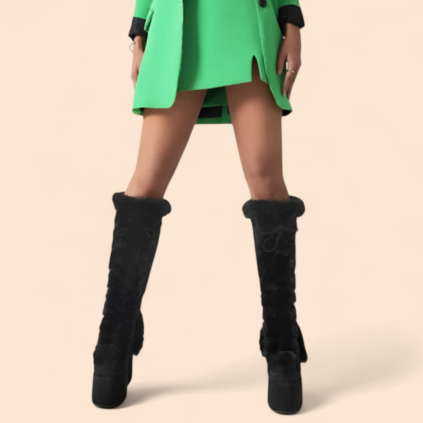 Botas Negras Plataforma Winter Glam