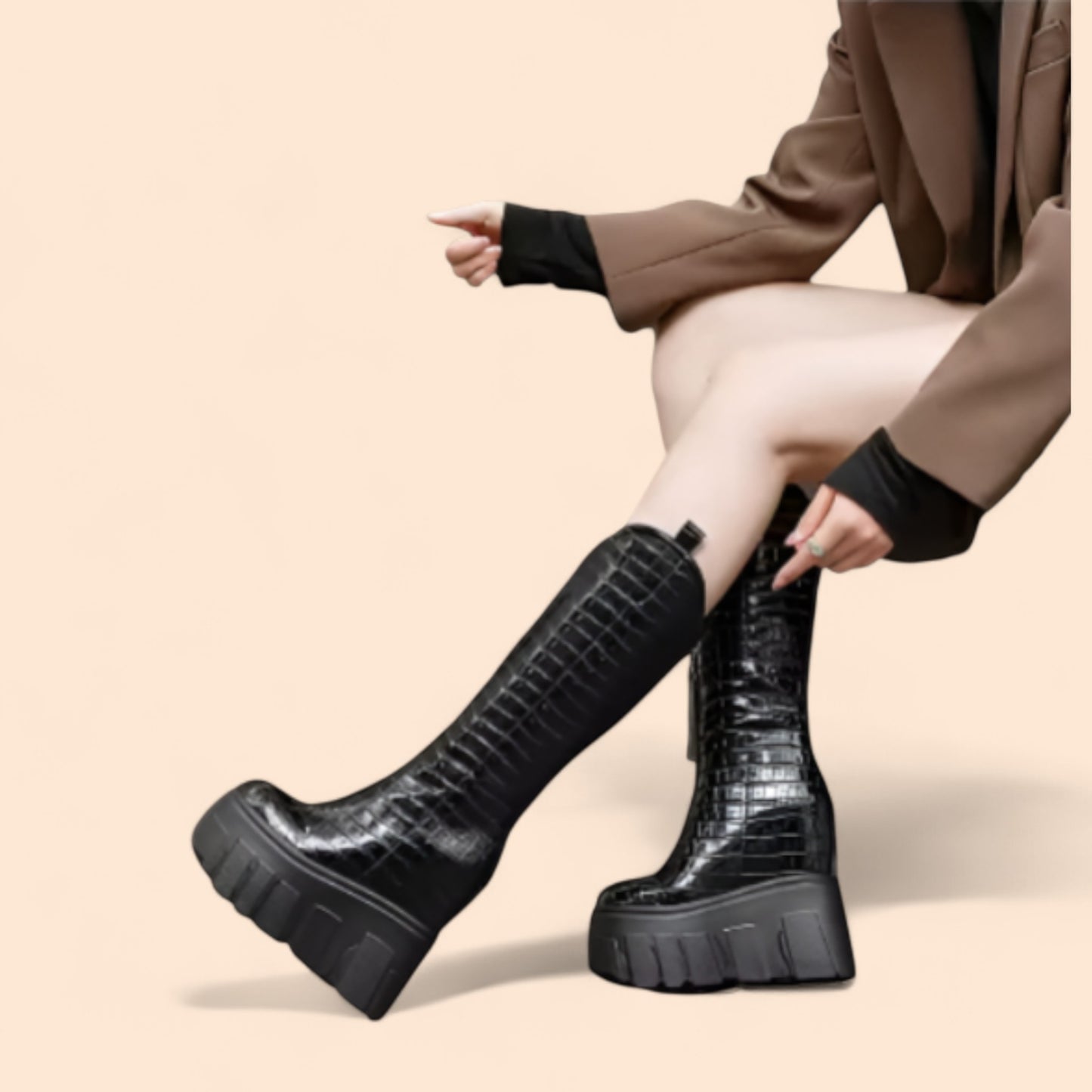 Botas Negras Plataforma Street Power