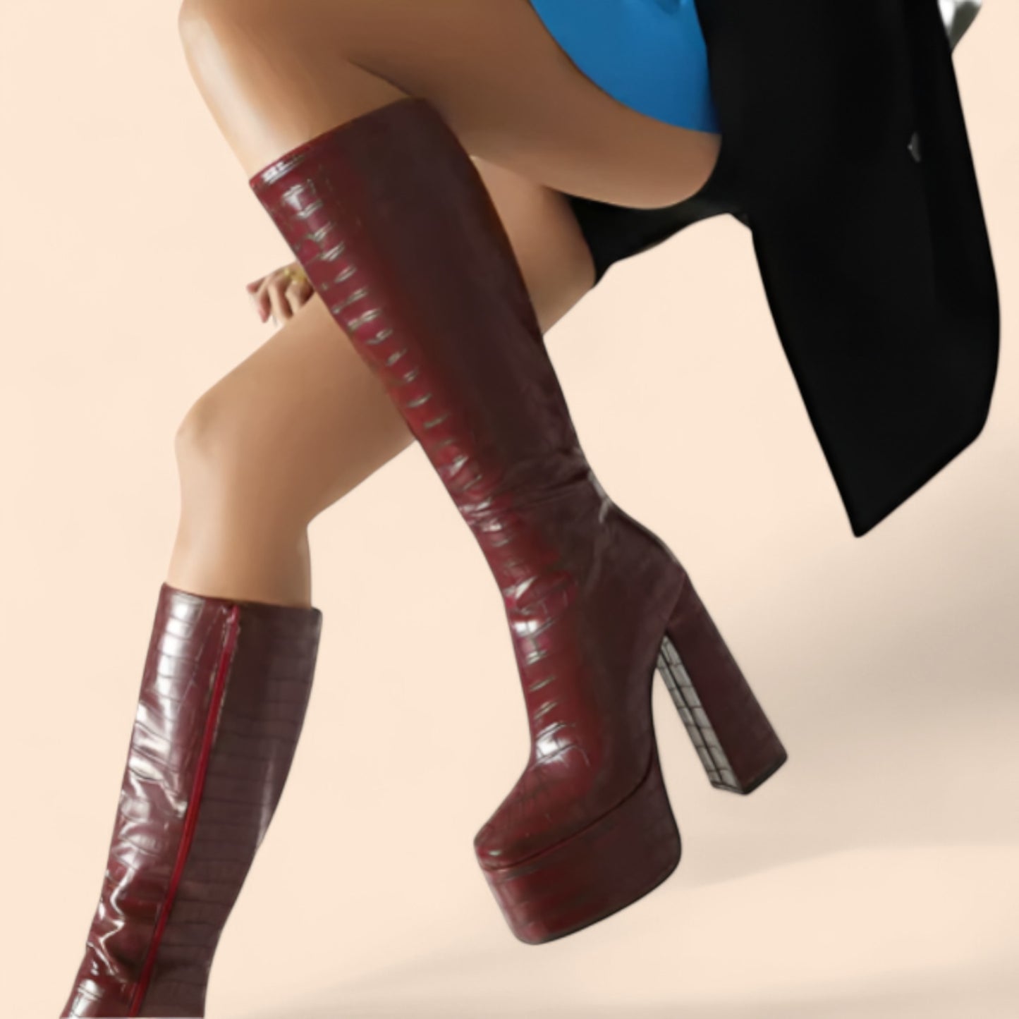 Botas Rojas Con Plataforma Valkyria