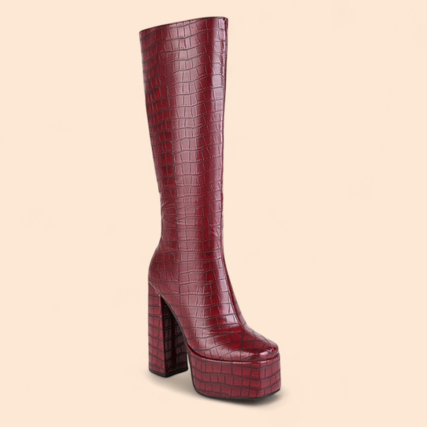 Botas Rojas Con Plataforma Valkyria