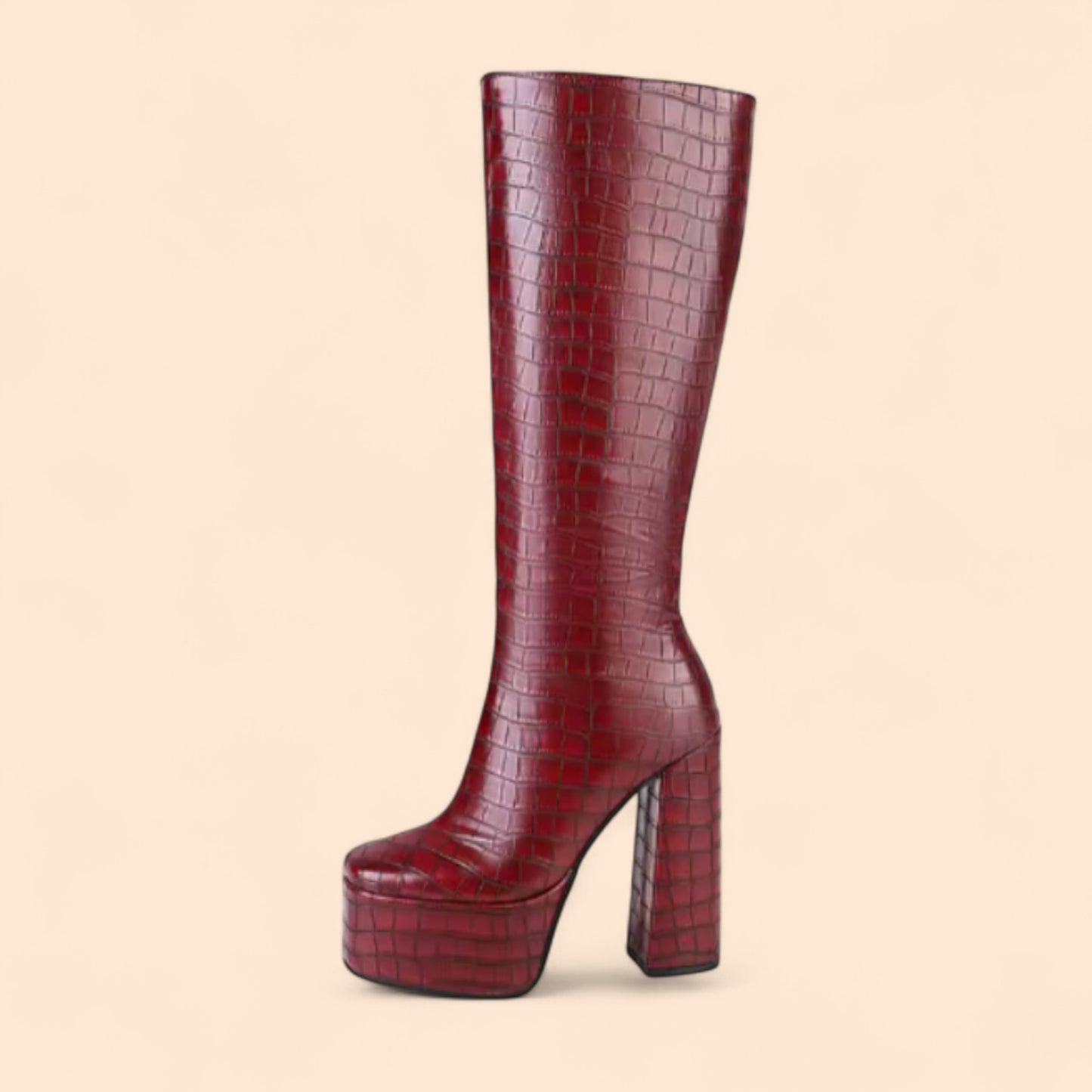 Botas Rojas Con Plataforma Valkyria