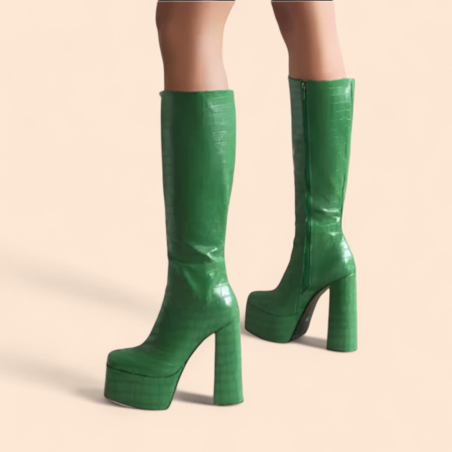 Botas Verdes Plataforma  Valkyria